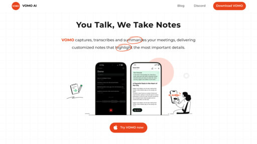 VOMO AI - Aplicación voz a texto con resúmenes automáticos y traducción - Logo