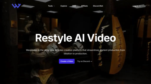 WarpVideo AI - Herramienta inteligente de creación de video con generación automática y personalización - Logo