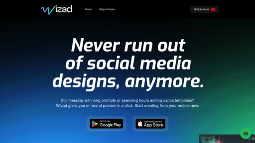 Wizad AI - Herramienta de diseño inteligente para contenido visual de marketing automático - Logo