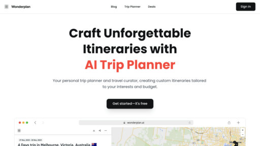 Wonderplan AI - Assistant voyage intelligent pour itinéraires personnalisés et consultation hors ligne - Logo