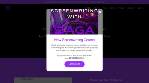 Write On Saga - Escritura de guiones y creación de storyboards inteligentes - Logo