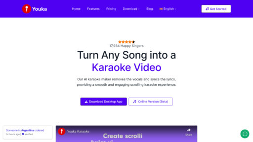 Youka - Convierte audio/video en karaoke con sincronización automática de letras - Logo