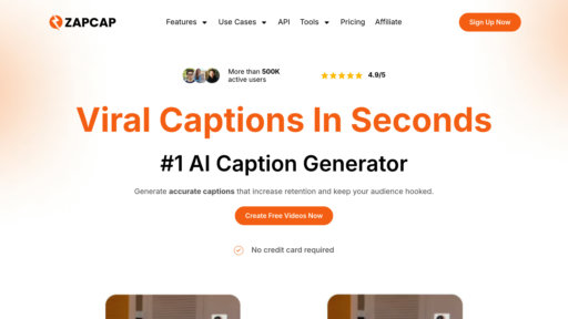 ZapCap AI - Crea automáticamente subtítulos animados y efectos visuales para videos atractivos - Logo