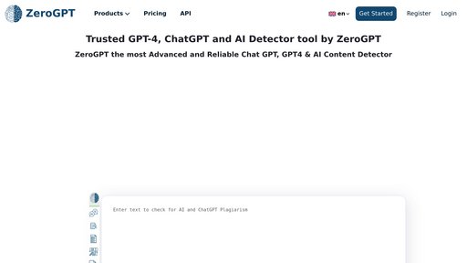 ZeroGPT - Détection de contenu intelligent et assistant rédaction multilingue - Logo