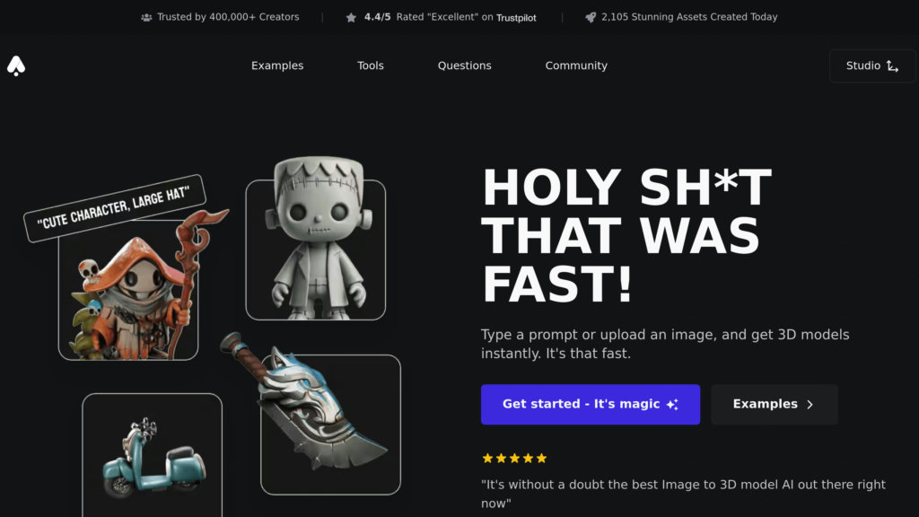 3D AI Studio Captura de pantalla