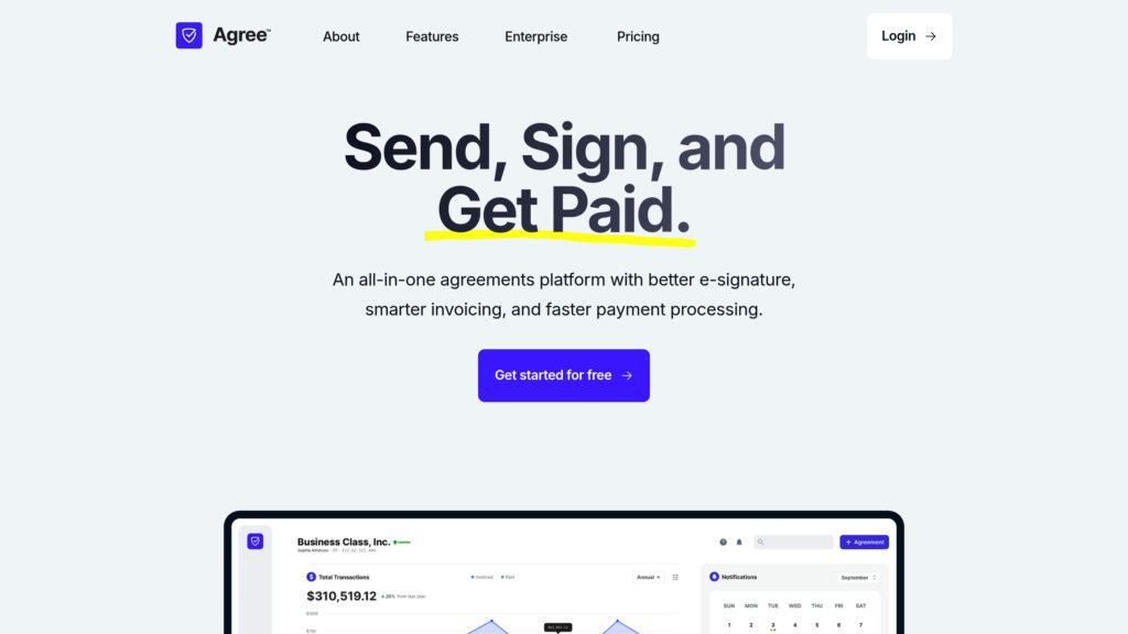 Agree Financial Cloud Platform Screenshot