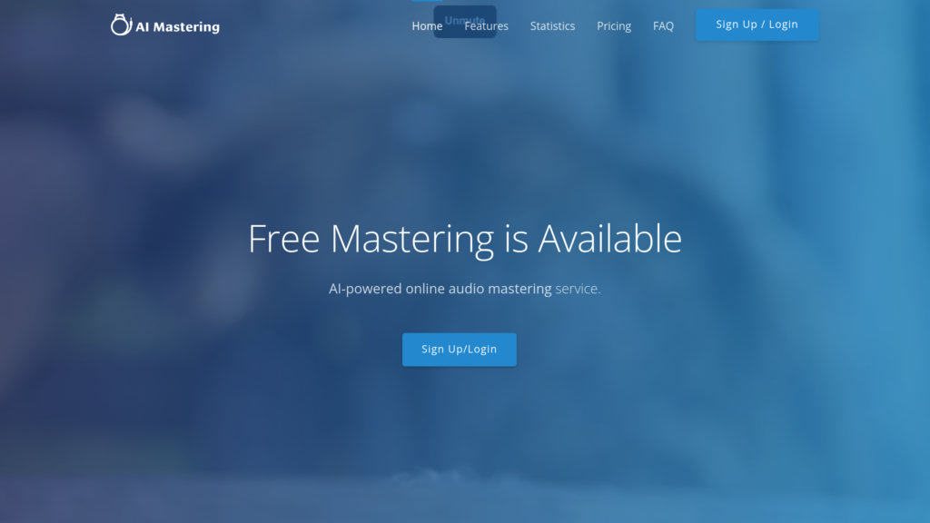 AI Mastering Captura de pantalla