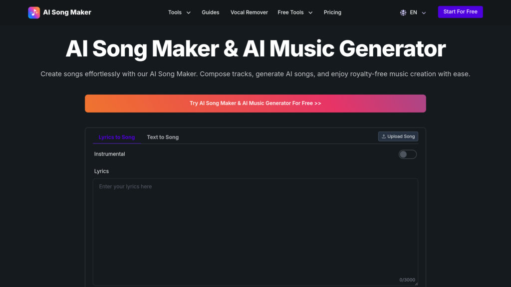 AI Song Maker Captura de pantalla