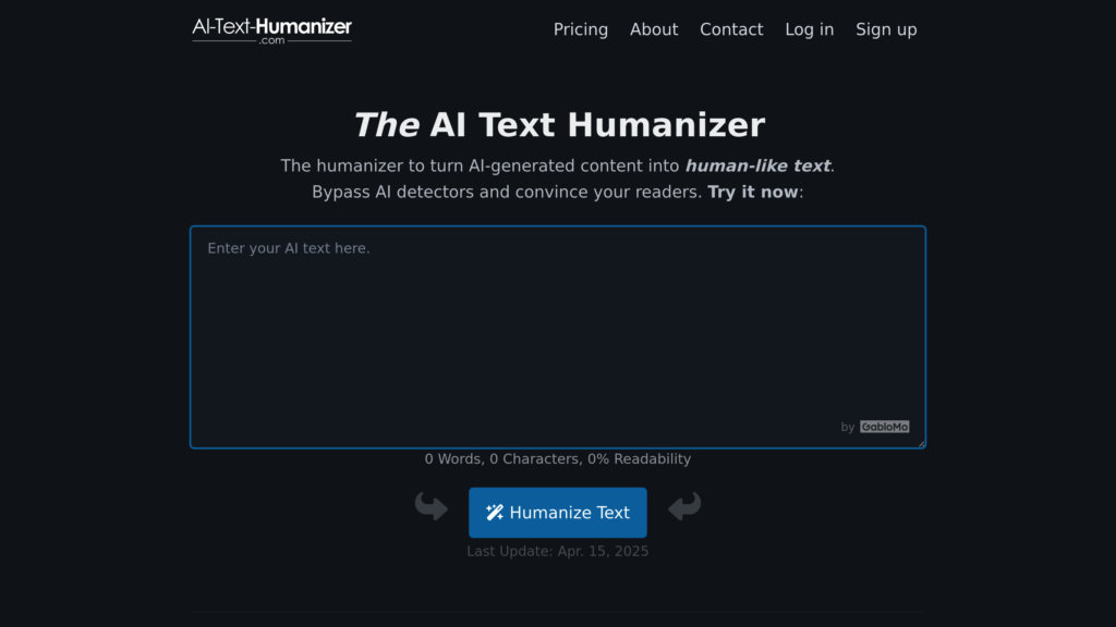 AI Text Humanizer Capture d'écran