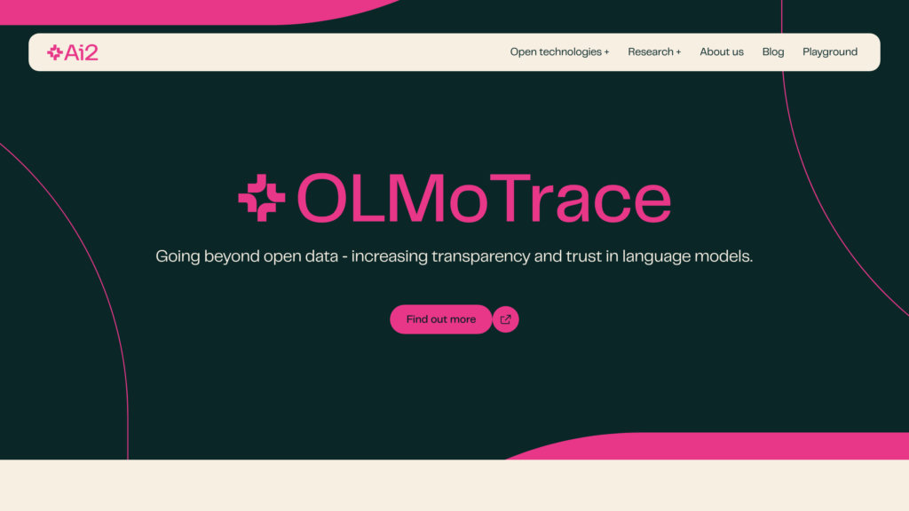 Allen Institute for AI (AI2) Screenshot