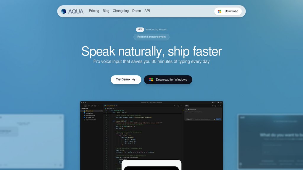 Aqua Voice Capture d'écran