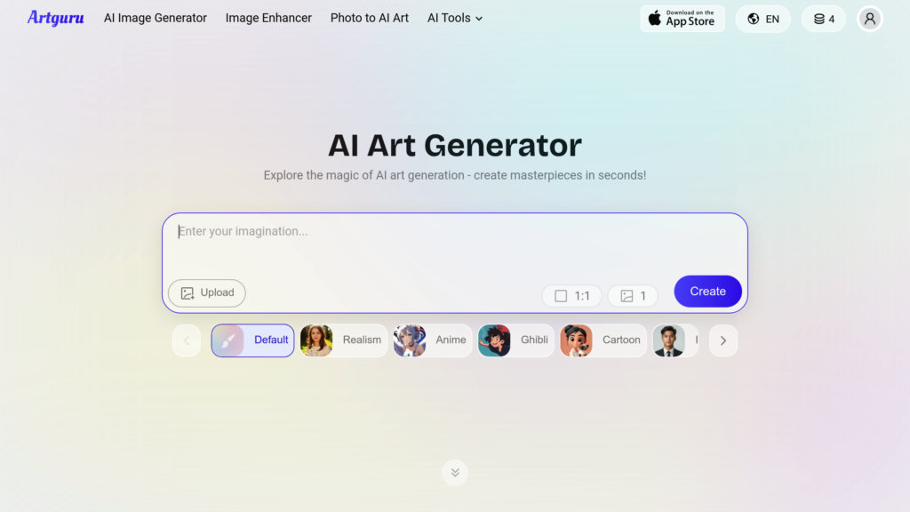 Artguru AI Captura de pantalla