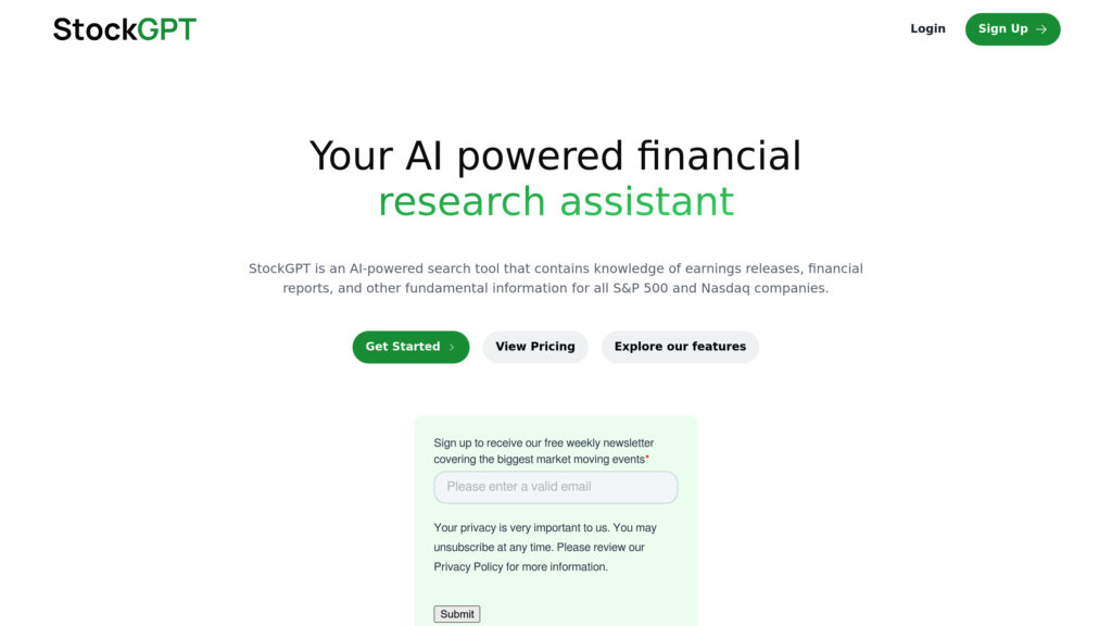 AskStockGPT Capture d'écran