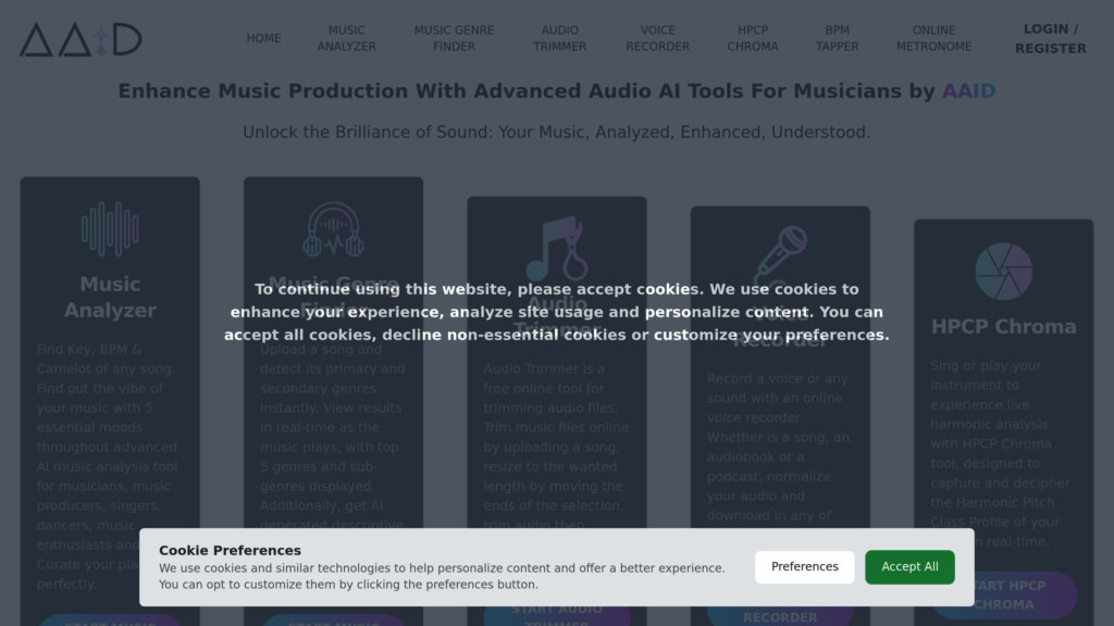 Audio AI Dynamics Captura de pantalla
