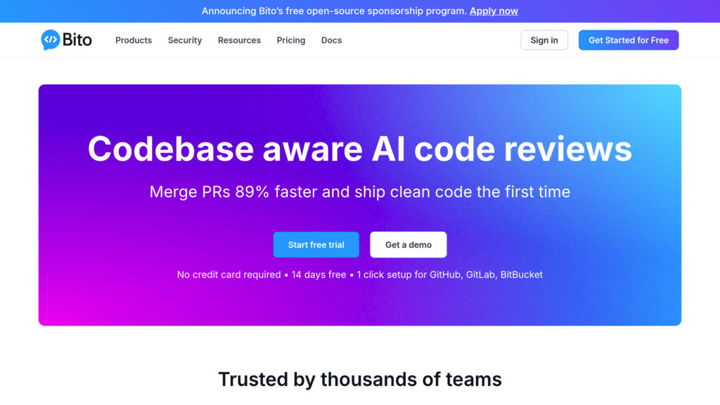 Bito AI Captura de pantalla