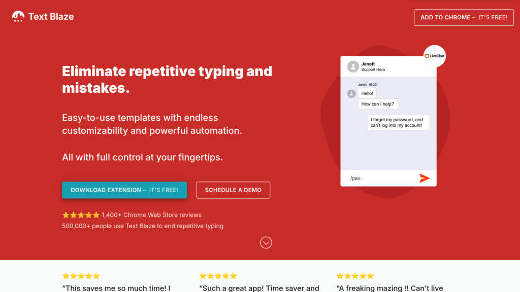 Blaze Captura de pantalla