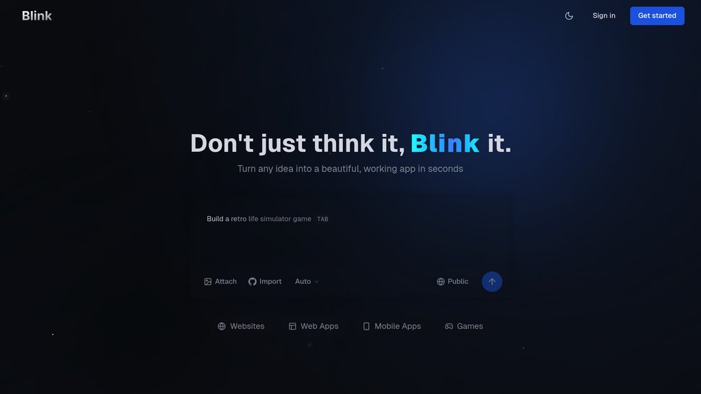 Blink.new Captura de pantalla