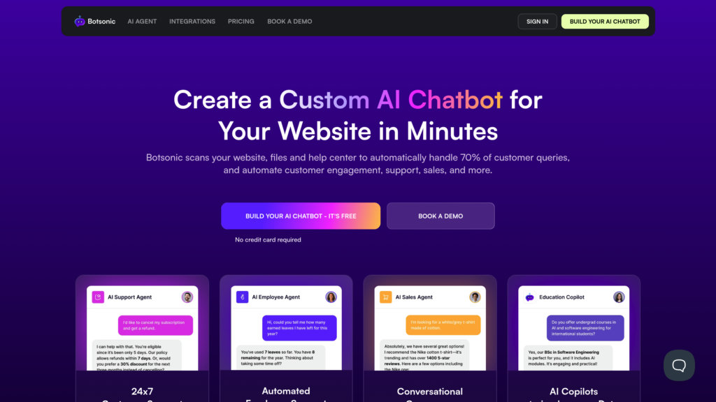 Botsonic Capture d'écran