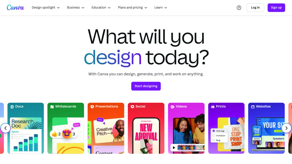 Canva Capture d'écran