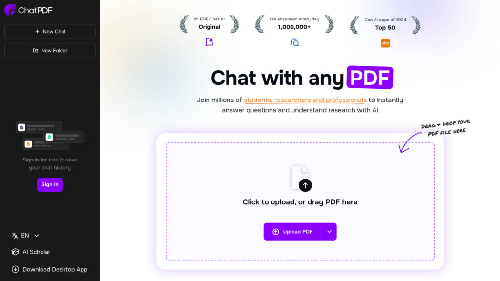 ChatPDF Screenshot