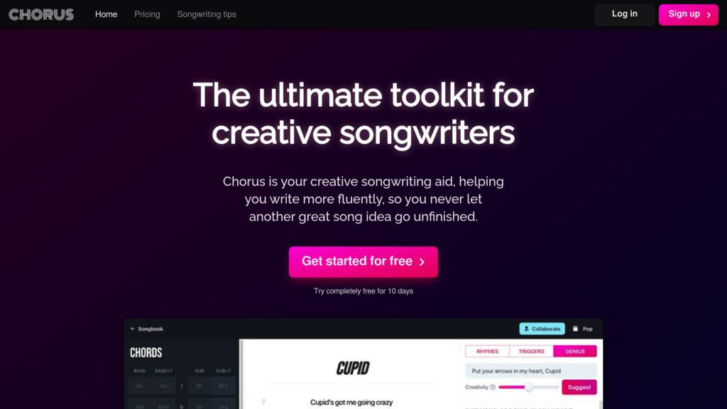 Chorus Capture d'écran