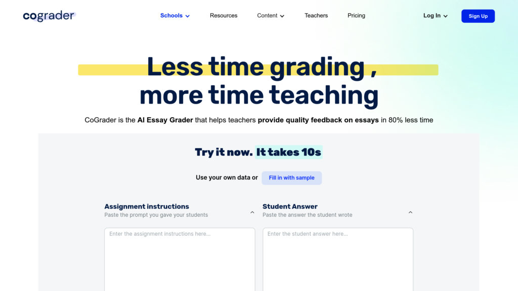 CoGrader Captura de pantalla