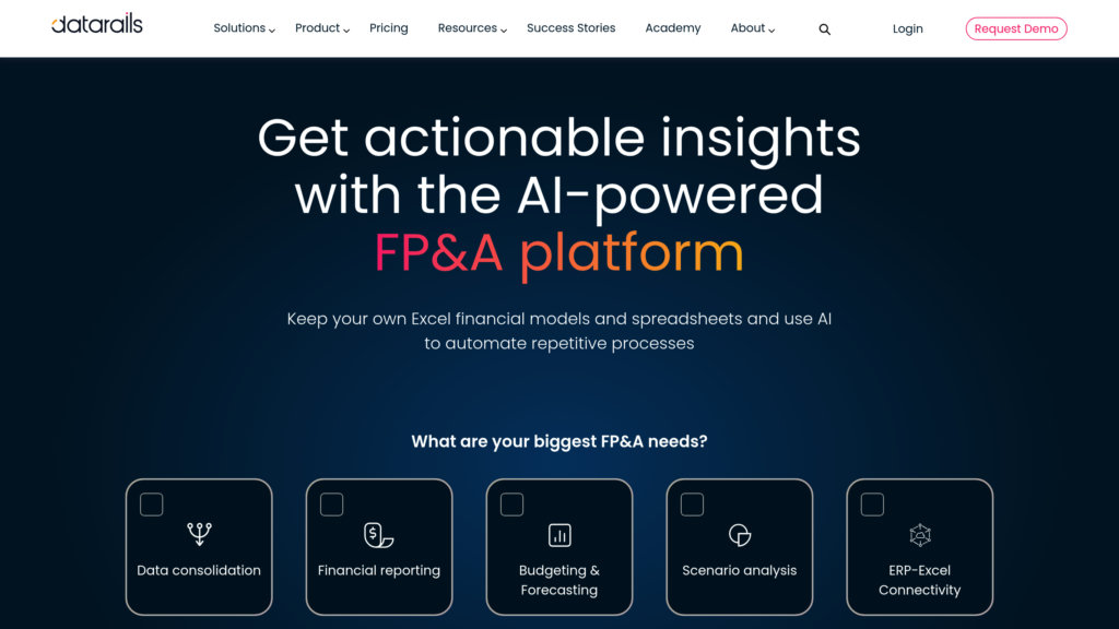 Datarails Screenshot