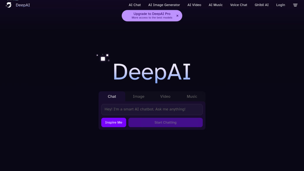 DeepAI Screenshot