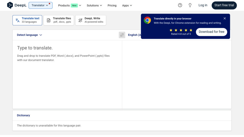 DeepL Translator Captura de pantalla