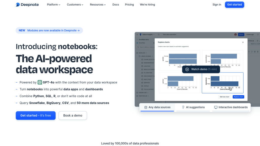 Deepnote Capture d'écran