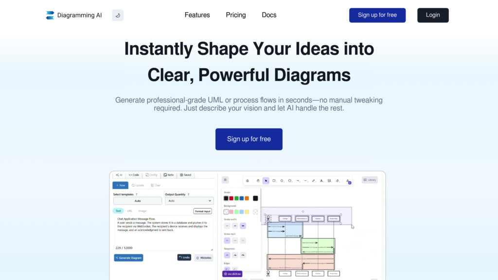Diagramming AI Captura de pantalla