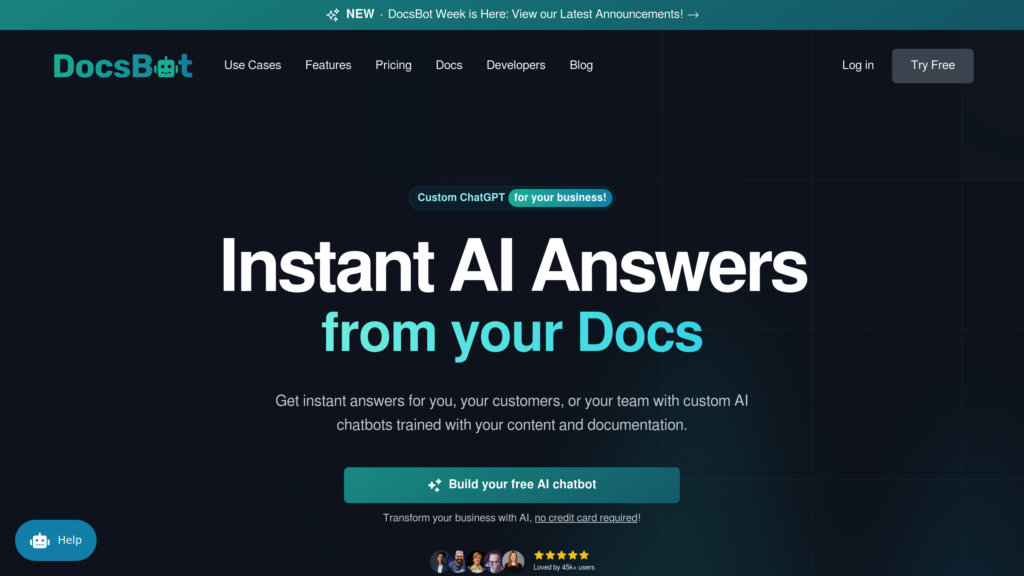 DocsBot AI Screenshot