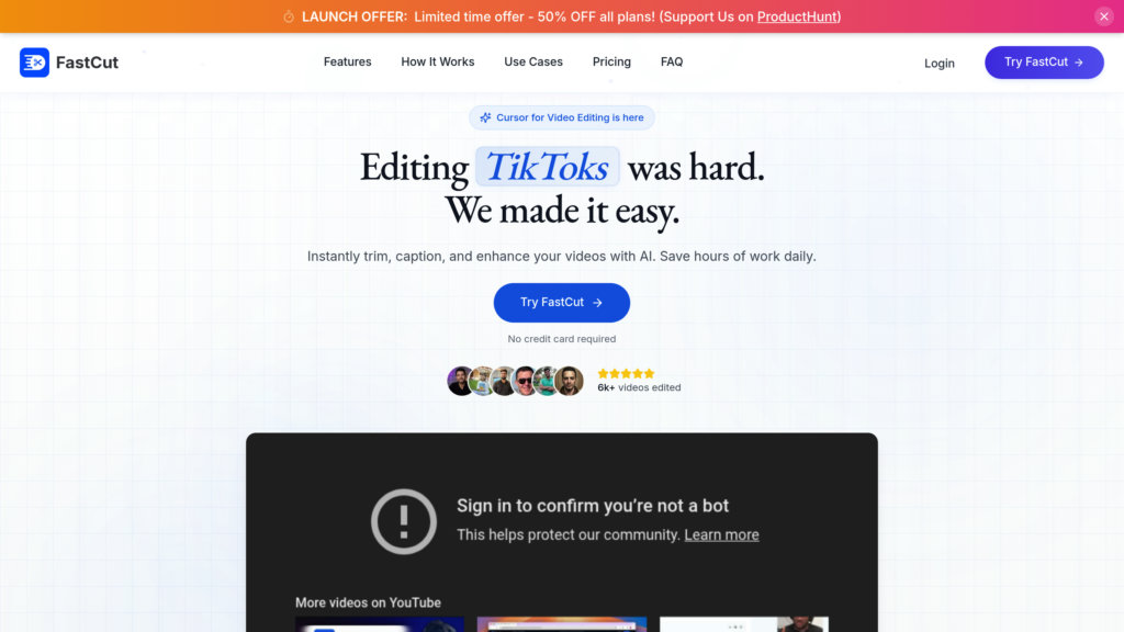 FastCut AI Captura de pantalla