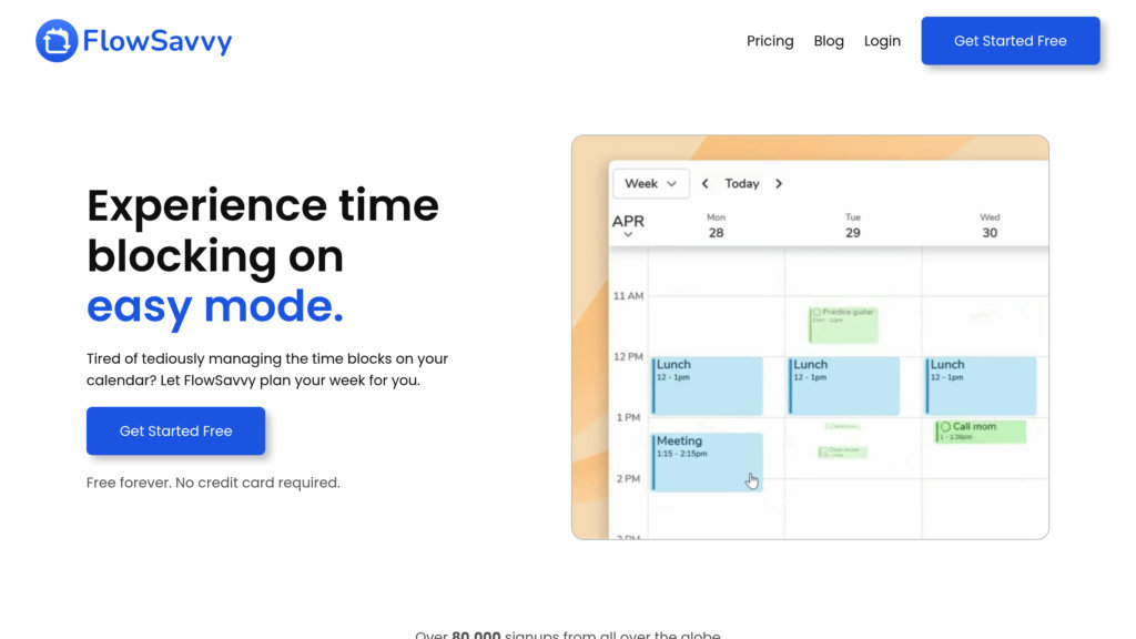 FlowSavvy Capture d'écran