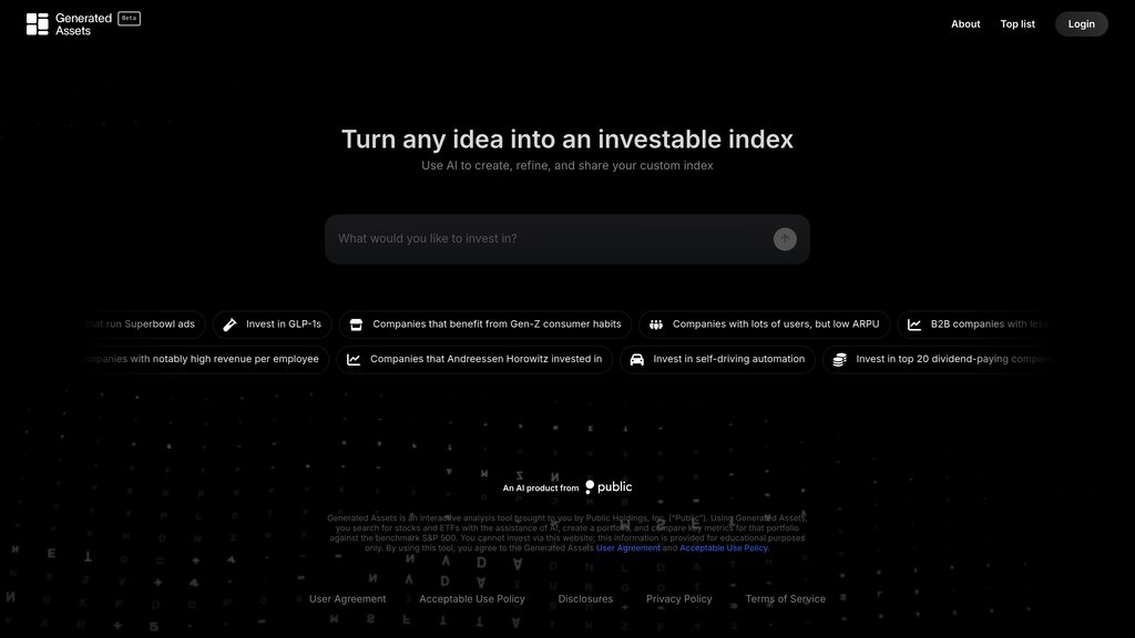 Generated Assets Captura de pantalla