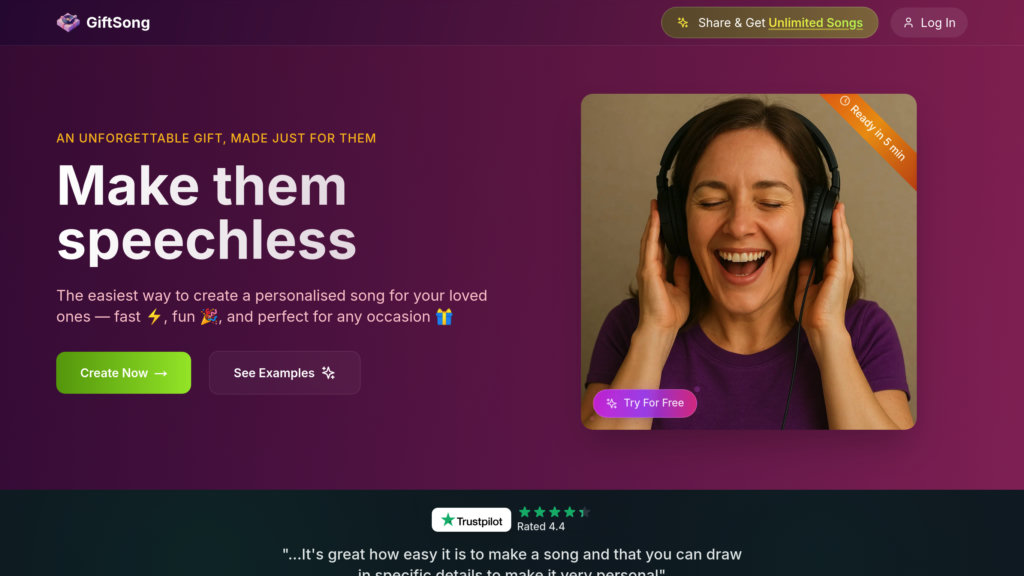 GiftSong.ai Captura de pantalla