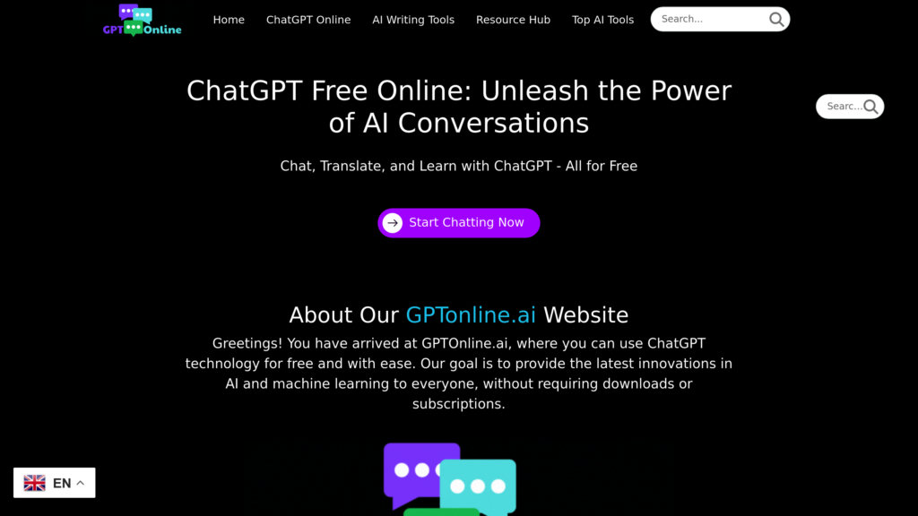 GPTOnline.ai Screenshot