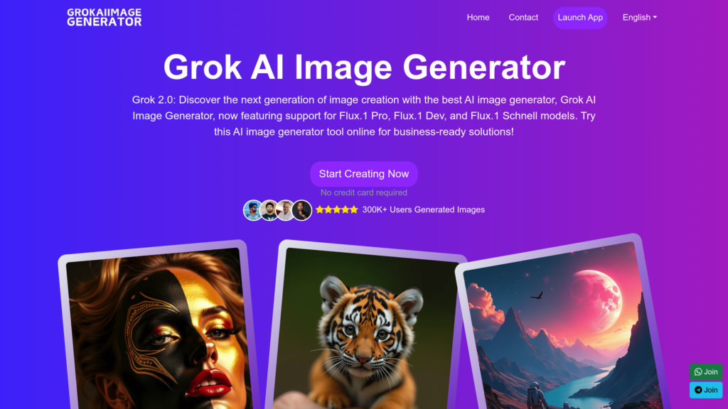 Grok AI Image Generator Screenshot