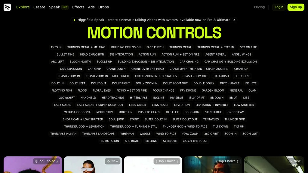 Higgsfield Screenshot