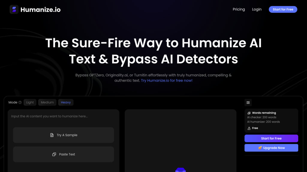 Humanize AI Text Screenshot