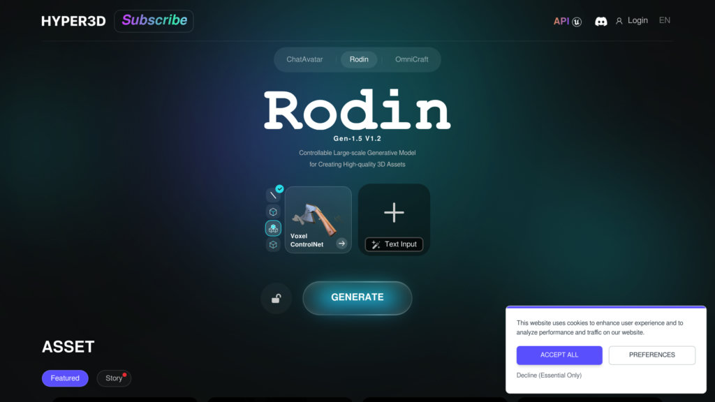 Hyper3D (Rodin) Capture d'écran