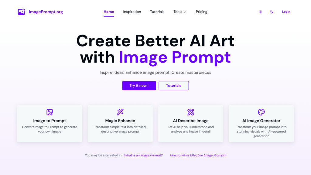 ImagePrompt.org Captura de pantalla