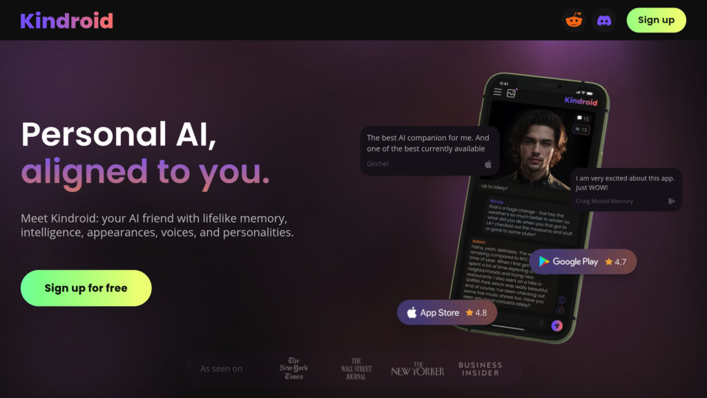 Kindroid AI Captura de pantalla