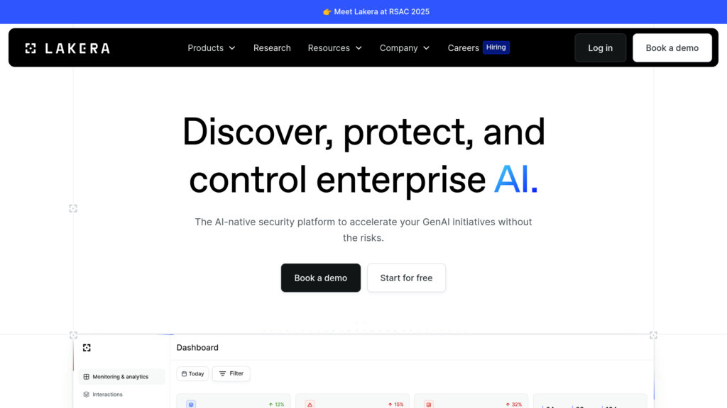 Lakera AI Capture d'écran