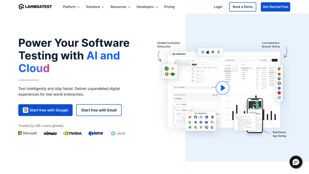 LambdaTest Captura de pantalla