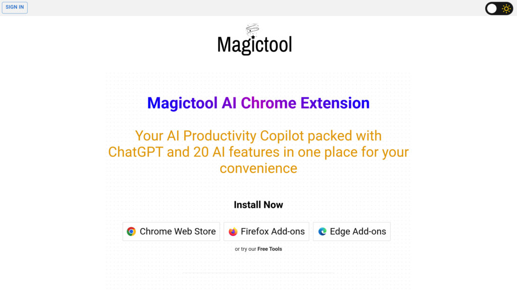 Magictool AI Captura de pantalla