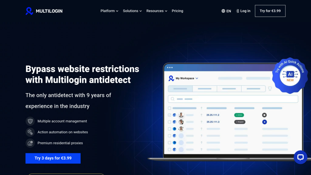 Multilogin 截图