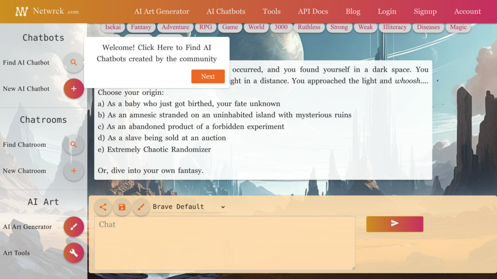 Netwrck AI Chat Capture d'écran