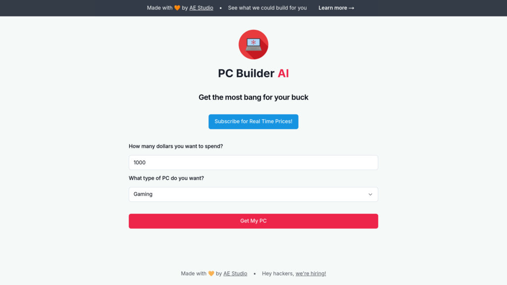 PC Builder AI Screenshot