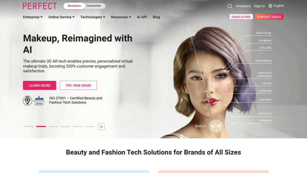 Perfect Corp. Capture d'écran